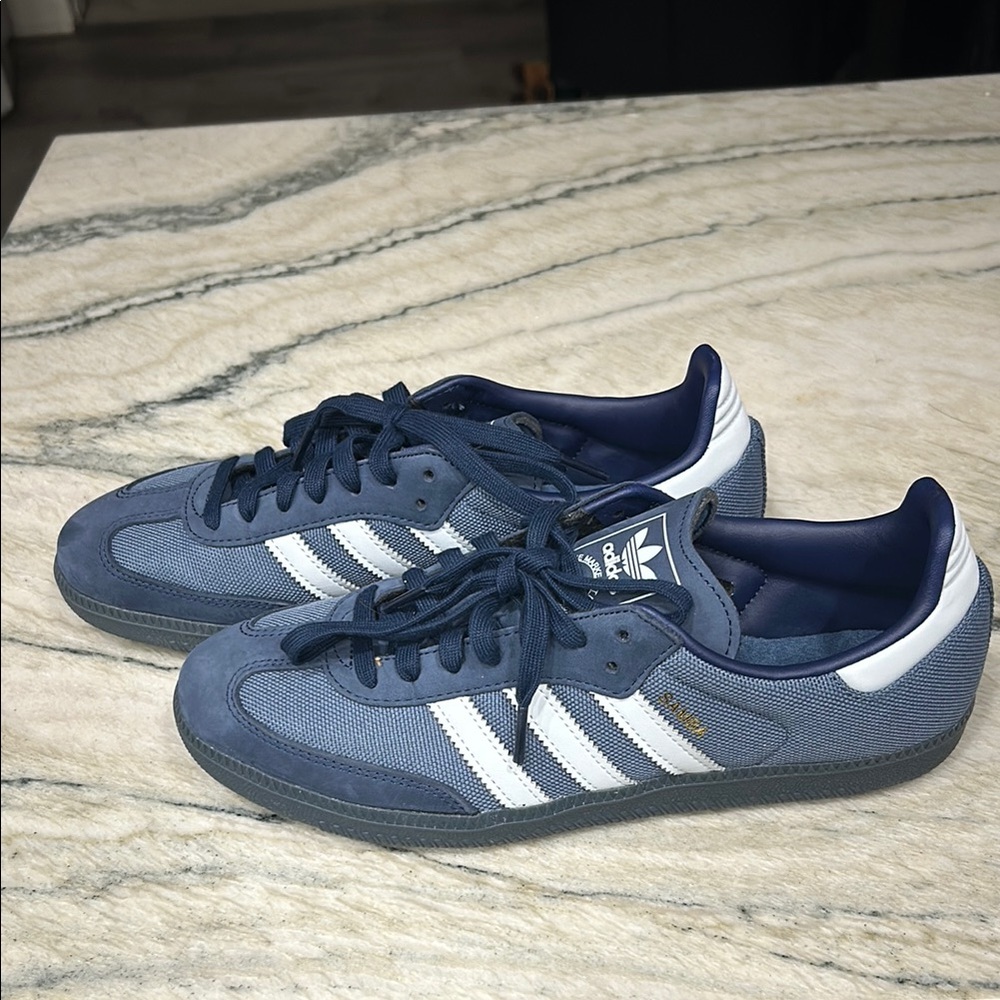 Adidas blue sambas